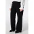 MS Mode wide leg jeans met strass-steentjes – black denim