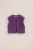 WE Fashion – Meisjes teddy gilet – Regular fit – Donkerpaars –