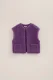 WE Fashion – Meisjes teddy gilet – Regular fit – Donkerpaars –