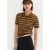 Mango gestreepte polo – bruin