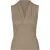Mouwloze top van jersey met gedrapeerde halslijn in taupe