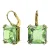 Swarovski Oorbellen – Millenia drop Square cut Gold-tone plated in green