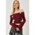 Geborduurde Cropped Blouse met Madonna Kraag