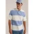 WE Fashion relaxed fit gestreepte polo – blauw