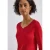 Street One Dames Basic shirt met knoopdetail in Rood