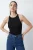 Geribbelde Mouwloze Crew Neck Tanktop