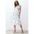 TRENDYOLMİLLA Dames Wit Bloemen Midi Mouwloos Casual Skater Jurken