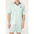 FILA Coverciano Loose Pinstriped Satin Shirt Soothing Sea / Brack