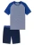SCHIESSER Pyjama lang ‘ 95/5 ‘  royal blue/koningsblauw