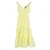 Maje Cutout Midi V-hals Mouwloze Gelaagde Jurk in Geel Polyester