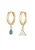 ELLI Oorbellen  turquoise / goud / zilver