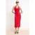 TRENDYOLMİLLA Dames Rood Effen Midi Mouwloos Zakelijk Bodycon Jurken