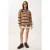 Geribbeld Gestreept Polo Kraag Sweater