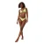 Jack Wills Effen tanga-zwemkleding met hoge taille voor dames (Kalk)