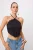 TRENDYOLMİLLA Dames Zwart Effen Mouwloos Regular fit Blouses