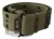 Ermanno Scervino Dames Groen 100% Katoen Rustiek Bronzen Gesp Riem