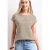 Shirt met hangende schouder en tekst