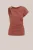 WE Fashion – Dames jersey top met gouden accent – Regular fit – Kaneelbruin –
