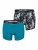 Happy Shorts Boxershorts  petrol / zwart / wit
