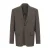 WE Fashion colbert met linnen donkerbruin