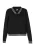 DreiMaster Maritim Gebreid vest  zwart / wit