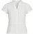 Blouse met korte mouwen en mandarijnkraag in helder wit – strak, modern, perfect voor een professionele look.