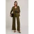 Motivi Satin Palazzo Trousers Military Green