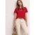 Street One Dames Shirt met ronde hals en Wording Artwork in Rood