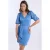 Freebird gebloemde korte jurk blauw
