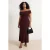 Trendyol Curve Dames Bruin Effen Maxi Mouwloos Casual Recht Grote maten Jurk