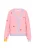 MYMO Gebreid vest  lichtblauw / geel / rosé / rood