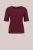 WE Fashion – Dames gebreide trui met structuur – Regular fit – Bordeauxrood – Biologisch katoen –