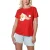 Looney Tunes T-shirt voor dames met Lola Bunny-kerstmuts (Rood)