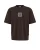 WE Fashion Shirt  blauw / donkerbruin / wit