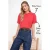 TRENDYOLMİLLA Dames Rood Effen Kort Boxy T-shirts