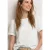 Street One Dames Blouseshirt met ronde hals en tapedetails in Wit