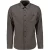 No Excess Shirt solid fine herringbone dark clay