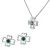 Orphelia ‘Saffina’ Dames 925 Sterling Zilveren Set: Ketting-Pendant + Oorbellen – Zilver SET-7081