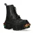 New Rock zwarte leren platformlaarzen-WALL83CCT-S8