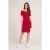 Off-shoulder geribbelde midi-jurk