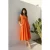 TRENDYOLMİLLA Dames Oranje Effen Midi Mouwloos Casual Skater Jurken