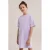 WE Fashion T-shirtjurk korte jurk met backprint lila