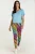 Lila legging met meerkleurige print