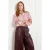 LOLALIZA blouse met borduursels – lichtroze