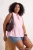 Trendyol Curve Dames Roze Effen Mouwloos Getailleerd Grote maten Blouses