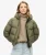Sports Puffer Bomberjack met Capuchon Groen