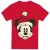 Disney Heren Mickey Mouse Kerstman Gezicht T-Shirt (Rood)