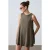 Katoenen Poplin Mouwloze Mini Shift Jurk
