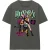 K-Pop Demon Hunters Huntrix Punk T-shirt voor dames voor concerten en Halloween (Antraciet)