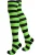 normani Overknee kousen  neongroen / zwart